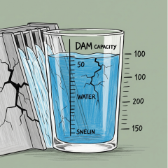 ストレス脆弱性モデルのダムに喩えて、心理的側面を表している図