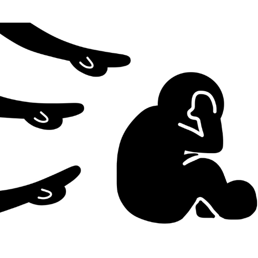 スポットライト効果を表しているイラスト