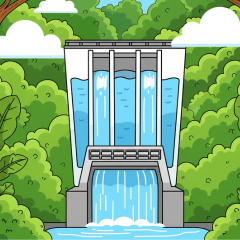 ストレス脆弱性モデルのダムに喩えて、ストレス対処（コーピング）を表している図