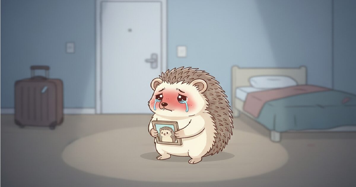 分離不安症を表しているイラスト