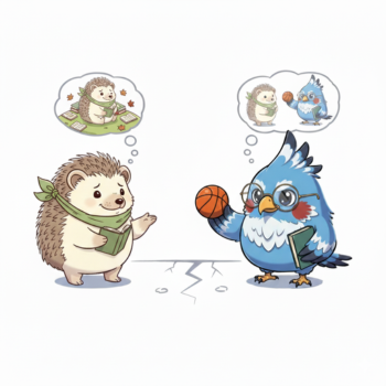 対人関係療法の４つのテーマの一つ「対人関係の役割をめぐる不和（期待のズレ）」を表した画像